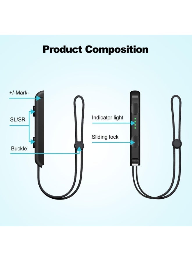 OSHIMA Joysticks Wrist Strap Compatible for Switch Joycon, Adjustable Tightness Straps Compatible for Joy-Con Controller, Sports Accessories, Replacement Strap Parts Accessorie(2Pack) - Image 3